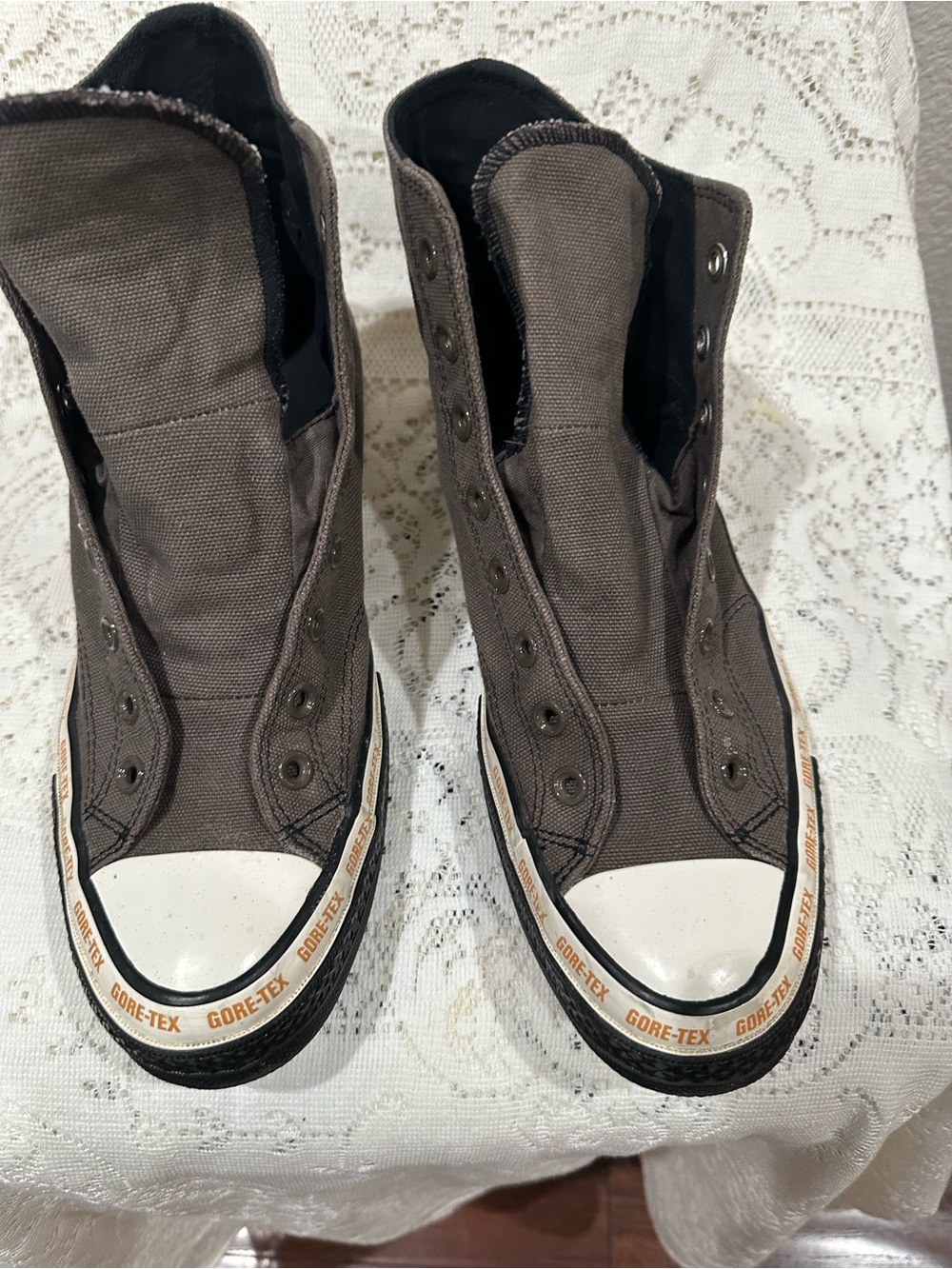 GORE-TEX men’s Converse High-Top Sneakers in Gray Canvas size 11